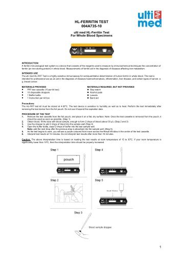 HL-FERRITIN TEST 004A735-10 - Omega Diagnostics