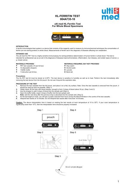 HL-FERRITIN TEST 004A735-10 - Omega Diagnostics