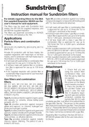 Instruction manual for SundstrÃ¶m filters