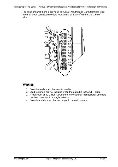 Installation Instructions - Clipsal