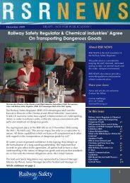 Railway Safety Regulator & Chemical Industries' Agree On ...