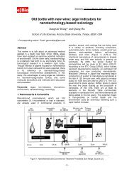 Old bottle with new wine: algal indicators for nanotechnology-based ...