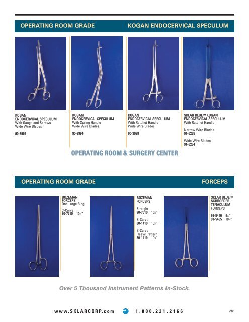 Surgery Center - Sklar Surgical Instruments