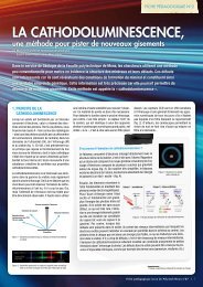 La cathodoLuminescence, - Université de Mons