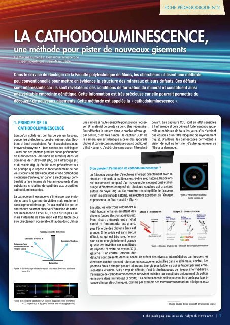 La cathodoLuminescence, - Université de Mons