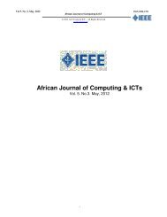 African Journal of Computing & ICTs - IEEE Afr J Comp & ICTs
