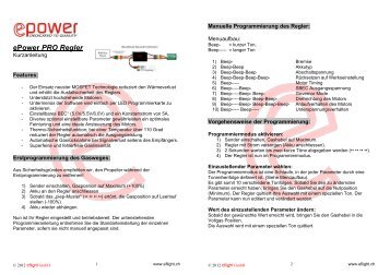 ePower PRO Regler - Eflight.ch Blog