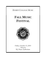 FALL MUSIC FESTIVAL - Dordt College