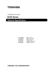 B-EX Series Network Specification - Toshiba Tec Italia