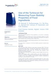 Use of the Turbiscan for Measuring Foam Stability Properties of ...