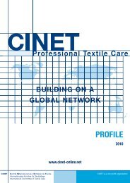 profile - CINET. International Committee of Textile Care
