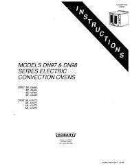 models dn97 & dn98 series electric convection ovens - Hobart