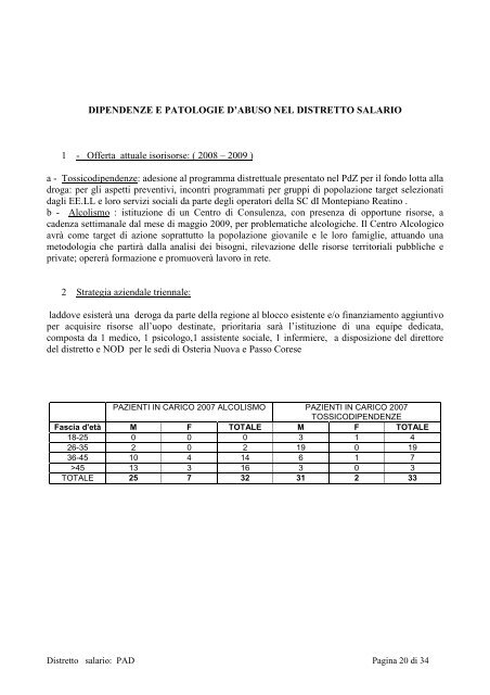 PAD Distretto n. 3 - Azienda USL Rieti