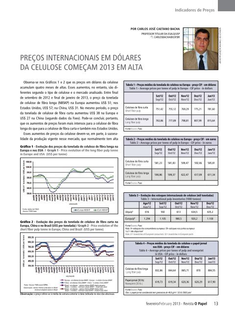 A EVOLUÃÃO DA INDÃSTRIA DE CELULOSE E ... - Revista O Papel