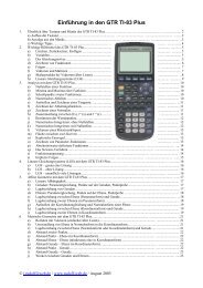 Einführung in den GTR TI-83 Plus - Rudolf-Web.de