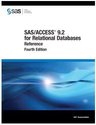 SAS/ACCESS 9.2 for Relational Databases: Reference, Fourth Edition