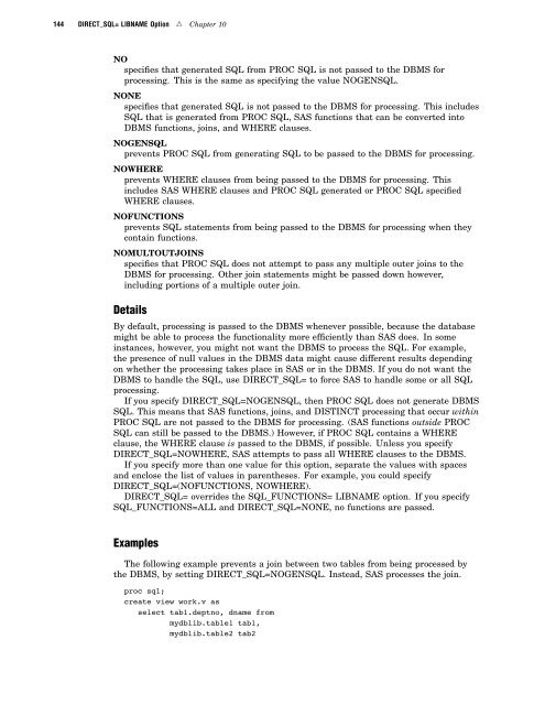 SAS/ACCESS 9.2 for Relational Databases: Reference, Fourth Edition