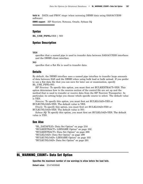 SAS/ACCESS 9.2 for Relational Databases: Reference, Fourth Edition