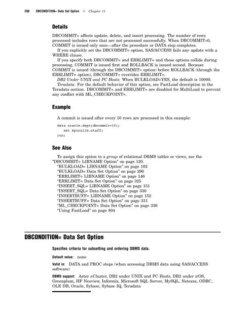 SAS/ACCESS 9.2 for Relational Databases: Reference, Fourth Edition