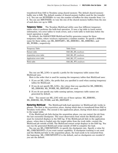 SAS/ACCESS 9.2 for Relational Databases: Reference, Fourth Edition