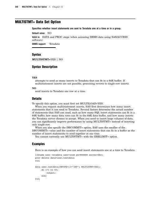 SAS/ACCESS 9.2 for Relational Databases: Reference, Fourth Edition