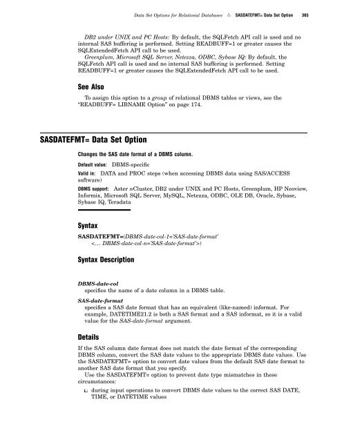 SAS/ACCESS 9.2 for Relational Databases: Reference, Fourth Edition