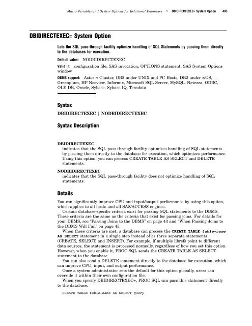 SAS/ACCESS 9.2 for Relational Databases: Reference, Fourth Edition