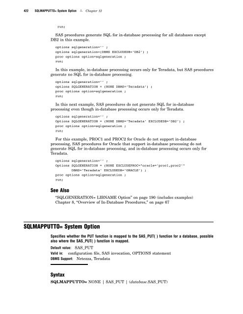 SAS/ACCESS 9.2 for Relational Databases: Reference, Fourth Edition