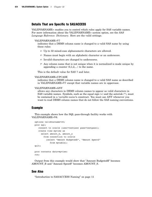 SAS/ACCESS 9.2 for Relational Databases: Reference, Fourth Edition