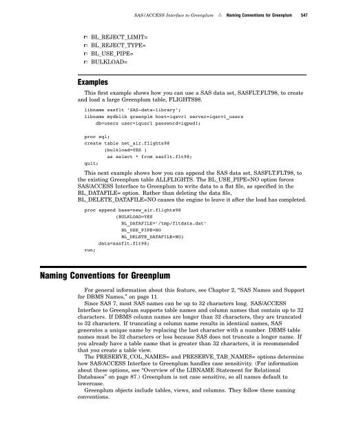 SAS/ACCESS 9.2 for Relational Databases: Reference, Fourth Edition