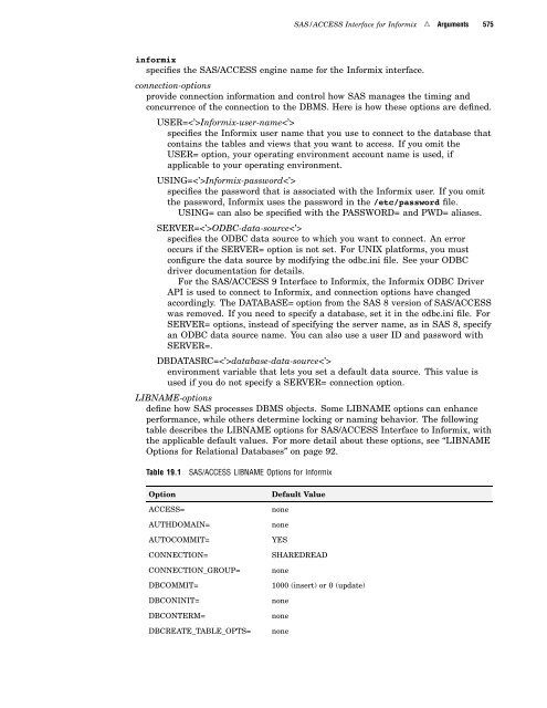 SAS/ACCESS 9.2 for Relational Databases: Reference, Fourth Edition