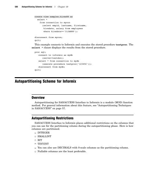 SAS/ACCESS 9.2 for Relational Databases: Reference, Fourth Edition