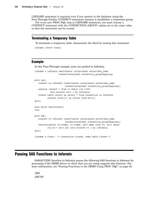 SAS/ACCESS 9.2 for Relational Databases: Reference, Fourth Edition