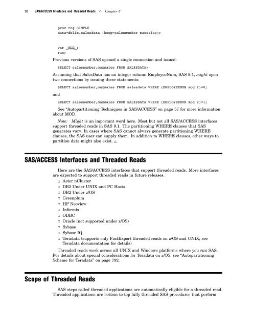 SAS/ACCESS 9.2 for Relational Databases: Reference, Fourth Edition