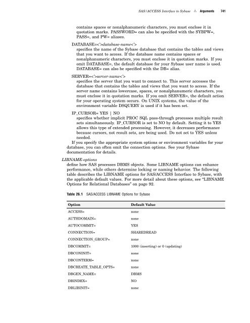 SAS/ACCESS 9.2 for Relational Databases: Reference, Fourth Edition