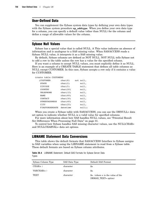 SAS/ACCESS 9.2 for Relational Databases: Reference, Fourth Edition