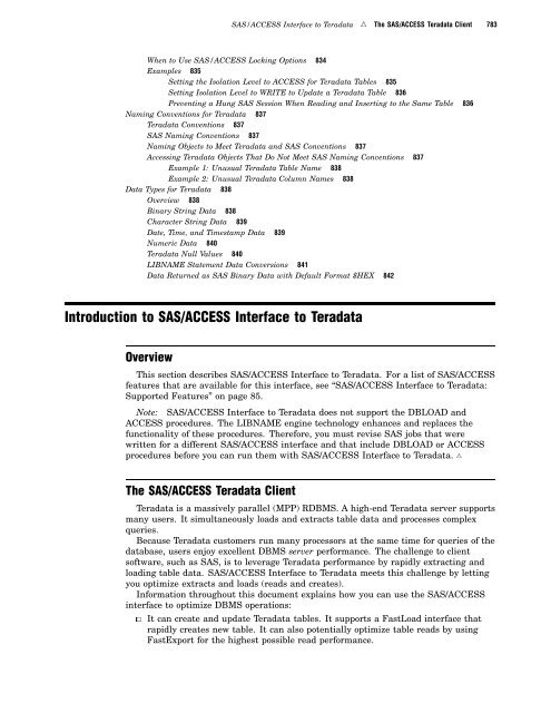 SAS/ACCESS 9.2 for Relational Databases: Reference, Fourth Edition