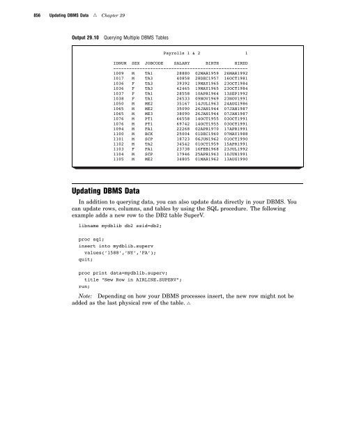 SAS/ACCESS 9.2 for Relational Databases: Reference, Fourth Edition