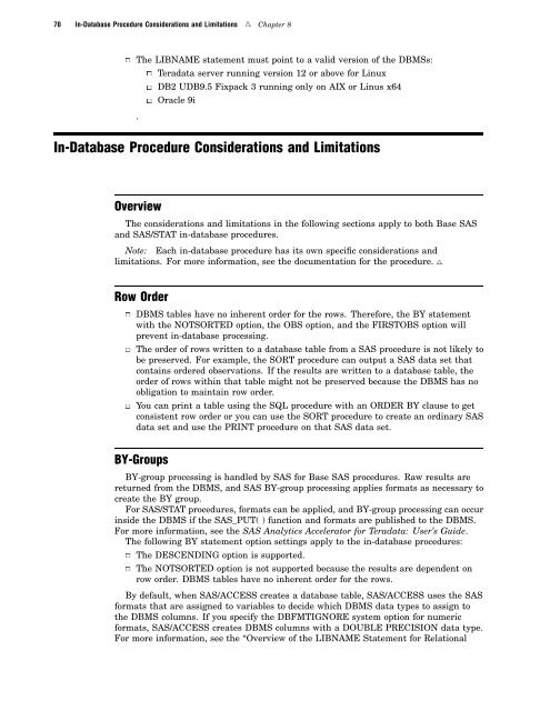 SAS/ACCESS 9.2 for Relational Databases: Reference, Fourth Edition