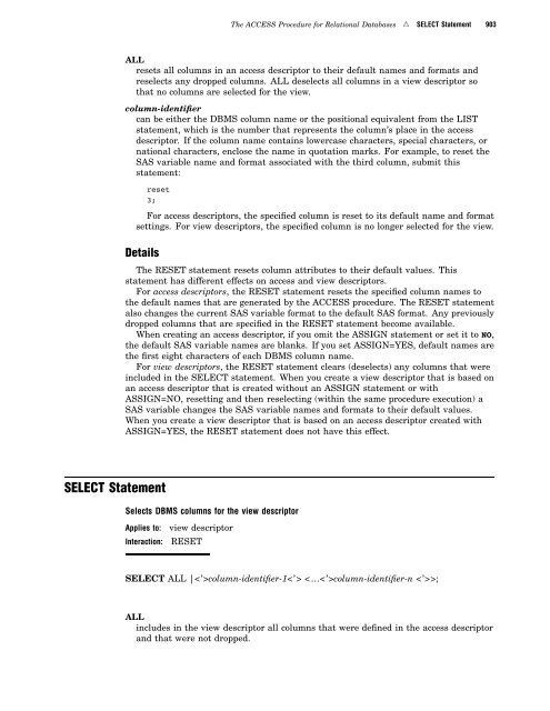 SAS/ACCESS 9.2 for Relational Databases: Reference, Fourth Edition