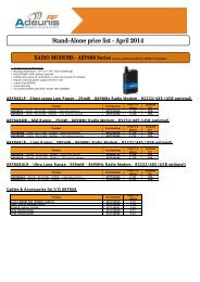 Stand-Alone price list - June 2013 - Delmation