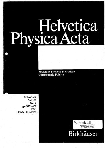 Helv. Phys. Acta 66