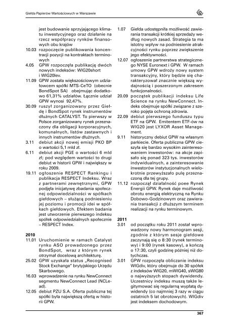 Rocznik GieÅdowy 2012 - GPW
