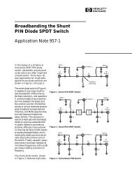 AN 957-1: Broadbanding the Shunt PIN Diode SPDT Switch