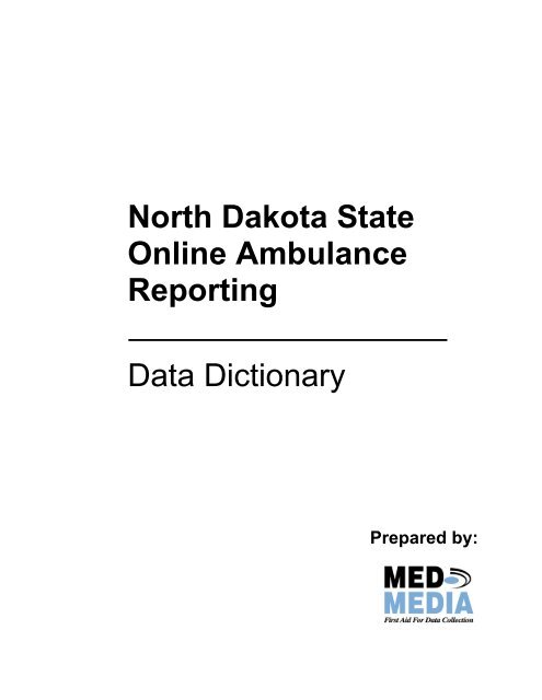 State Data Dictionary - North Dakota Department of Health