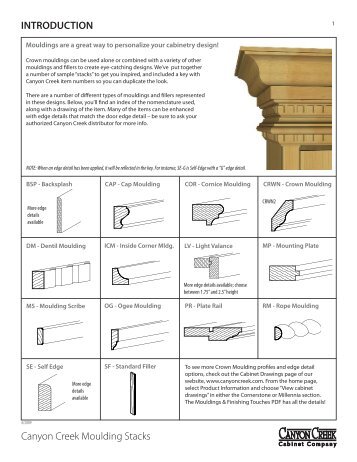 Moulding Stack - Canyon Creek Cabinet Company