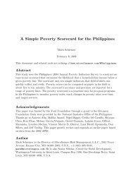 A Simple Poverty Scorecard for the Philippines