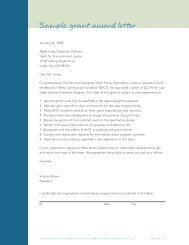 Sample grant award letter