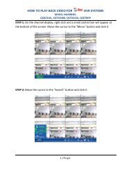 HOW TO PLAY BACK VIDEO FOR DVR SYSTEMS