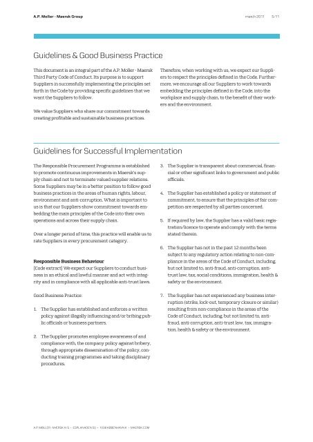 Third Party code of conduct - Maersk Drilling